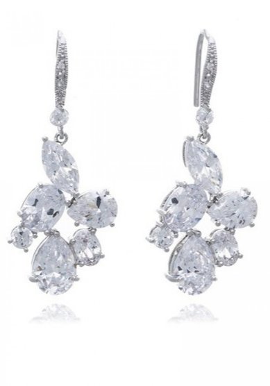 Серьги Вальс судьбы-К104975 - Салон свадебной и вечерней моды Королева