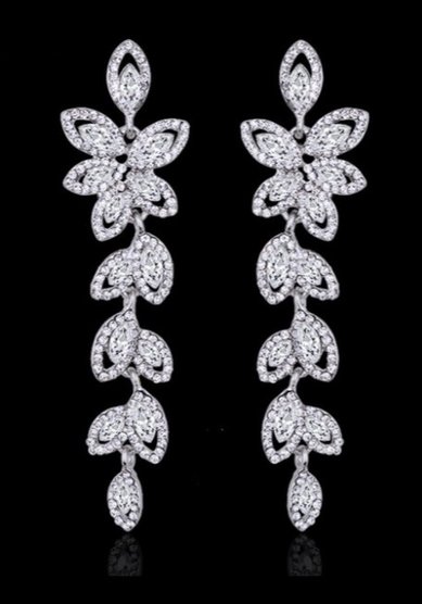 Серьги Водопад-К104977 - Салон свадебной и вечерней моды Королева