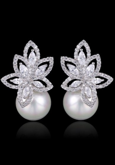 Серьги Совершенство-К104981 - Салон свадебной и вечерней моды Королева