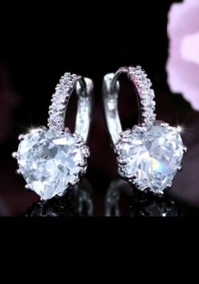 Серьги Сердце-К104984 - Салон свадебной и вечерней моды Королева