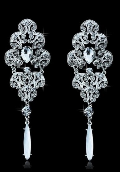 Серьги с кристаллами-К104986 - Салон свадебной и вечерней моды Королева