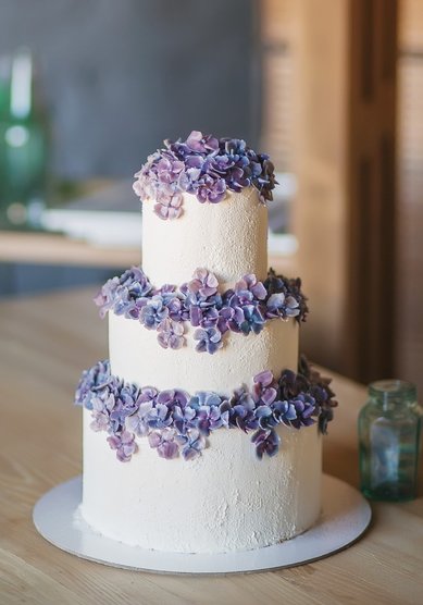 Торт на свадьбу Гортензия (М123083) - Компания Мастерская СОВа//Сласти от Валери