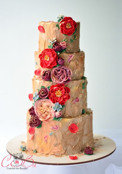 Торт на свадьбу Яркий. (М123089) - Компания Мастерская СОВа//Сласти от Валери