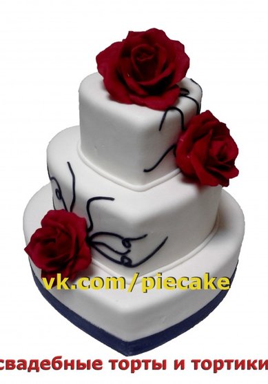 Свадебный торт 5-С24422 - Кондитерская компания Сластёнка