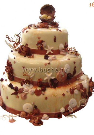 Торт на свадьбу 16-Б24481 - Сеть пекарен-кондитерских Буше