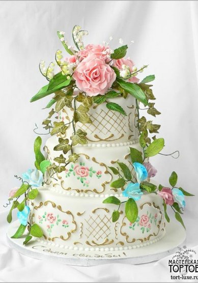 Торт на свадьбу 1-В24491 - Мастерская тортов Владимира Сизова