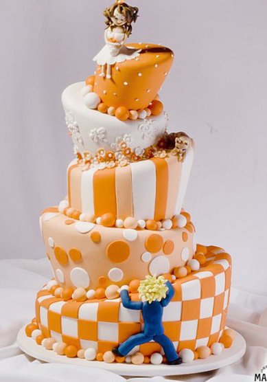 Свадебный торт new wave (В24494) - Мастерская тортов Владимира Сизова