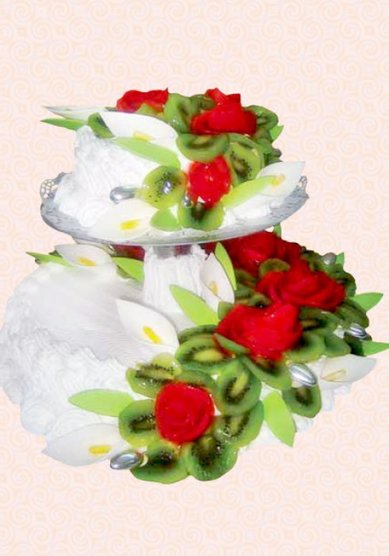 Свадебный торт 13-Т24598 - Кондитерское производство Татьяны Николаевой