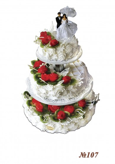 Торт на свадьбу 107-Т67373 - Кондитерское производство Татьяны Николаевой