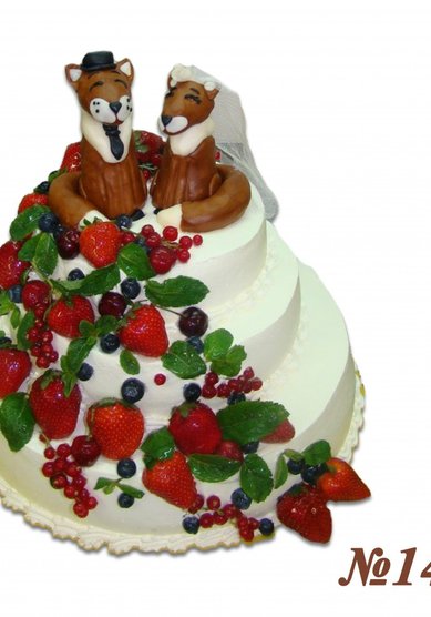 Свадебный торт 140-Т67406 - Кондитерское производство Татьяны Николаевой