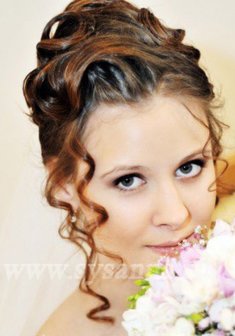 Cвадебная прическа С13346 с собранными волосами