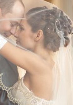 Cвадебная прическа Л14175 с собранными волосами