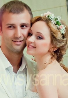 Cвадебная прическа С14183 с собранными волосами