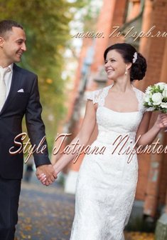 Cвадебная прическа Н17071 с собранными волосами