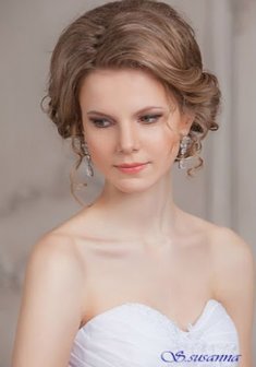 Cвадебная прическа С20956 с собранными волосами