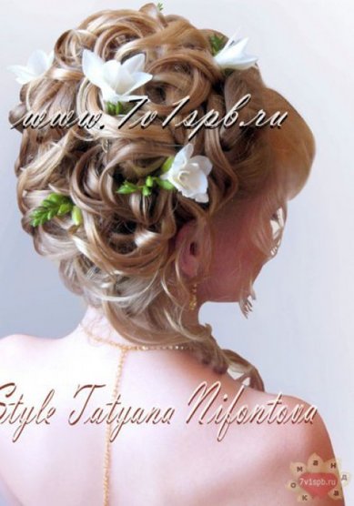 Прическа на свадьбу Н14222 - Стилист-визажист Татьяна Нифонтова