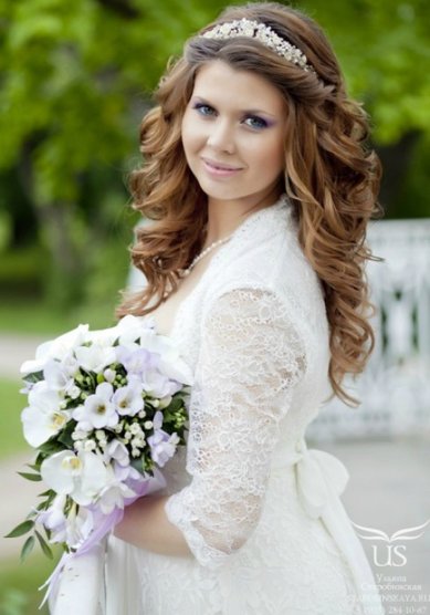 Свадебная прическа Свадебный макияж и прическа (У15617) - Свадебный стилист, визажист, парикмахер Ульяна Старобинская...