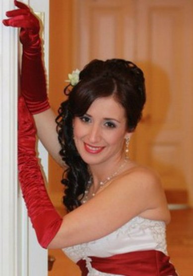 Прическа на свадьбу К15650 - Свадебный салон красоты Камелия