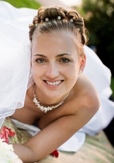 Свадебная прическа К15653 - Свадебный салон красоты Камелия