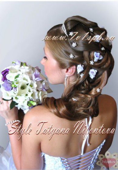 Свадебная прическа Н17135 - Стилист-визажист Татьяна Нифонтова