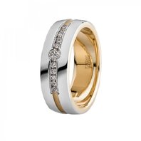 Обручальное кольцо 10-231-К-Ю14171 комбинированное, гладкое