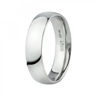 Обручальное кольцо 10-280-Б-Ю14172 из белого золота, гладкое