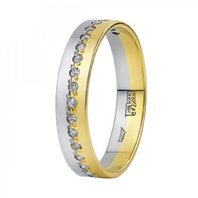Обручальное кольцо 10-543-Ж-Ю14179 комбинированное, гладкое