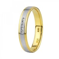Обручальное кольцо 1000316-Ю14243 комбинированное, гладкое