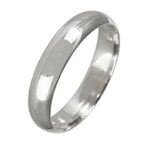 Обручальное кольцо 110-000-550-Д2613 из белого золота, гладкое