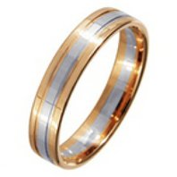 Обручальное кольцо 450-000-317-Д2615 комбинированное, гладкое