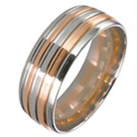 Обручальное кольцо 430-000-987-Д2618 комбинированное, фигурное