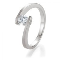 Помолвочное кольцо 211-2-4-А6634 из белого золота, гладкое