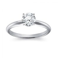 Помолвочное кольцо 211-2-7-А6637 из белого золота, гладкое