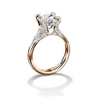 Помолвочное кольцо 213-2-3-А6647 из красного золота, гладкое