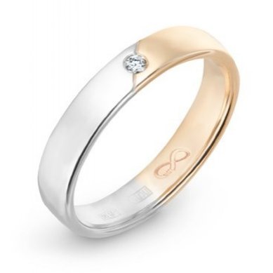 Обручальное кольцо R01-WED-00016-М10075 - Ювелирный бренд Московский ювелирный завод в Санкт-Петербурге...
