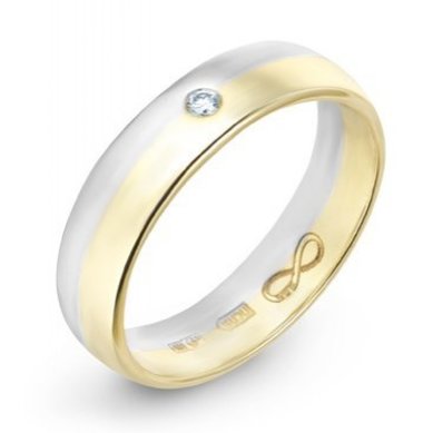 Обручальное кольцо R01-WED-00020-М10077 - Ювелирный бренд Московский ювелирный завод в Санкт-Петербурге...