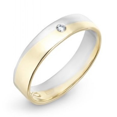 Обручальное кольцо R01-WED-00021-М10078 - Ювелирный бренд Московский ювелирный завод в Санкт-Петербурге...