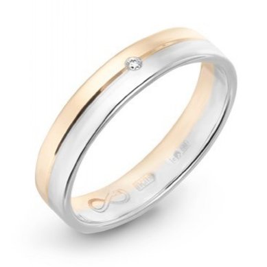 Обручальное кольцо R01-WED-00024-М10079 - Ювелирный бренд Московский ювелирный завод в Санкт-Петербурге...