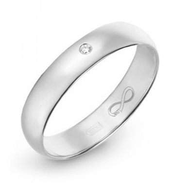Обручальное кольцо R01-WED-00028-М10080 - Ювелирный бренд Московский ювелирный завод в Санкт-Петербурге...