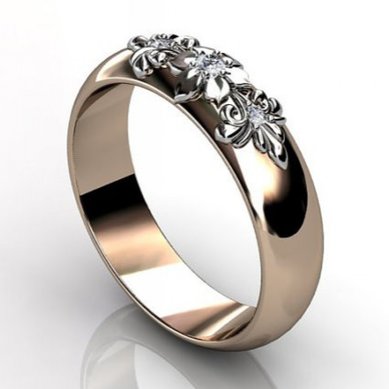 Обручальное кольцо 121-C11351 - Ювелирный салон Carat Plus