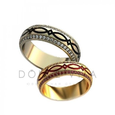 Обручальные кольца ок2-015 | ок2-015-D11880 - Ювелирный салон Dolce Vita