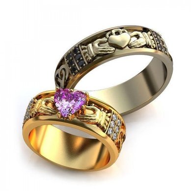 Обручальные кольца ок2-074 | ок2-074-D11881 - Ювелирный салон Dolce Vita