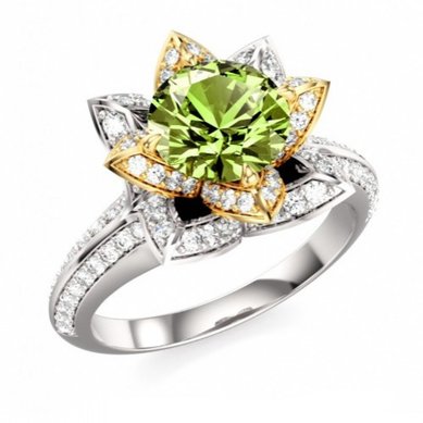 Помолвочное кольцо YA-791-З12178 - Ювелирная студия в Санкт-Петербурге Золотой Дом