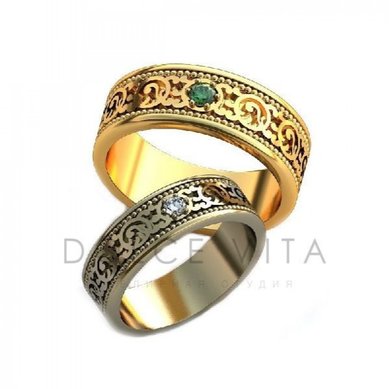 Обручальное кольцо ok2-062-D14145 - Ювелирный салон Dolce Vita