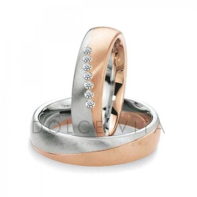 Обручальные кольца Ок1-001 | Ок1-001-D4736 - Ювелирный салон Dolce Vita