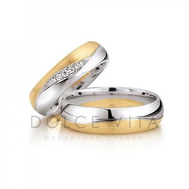 Обручальные кольца ок1-075 | ок1-075-D4746 - Ювелирный салон Dolce Vita