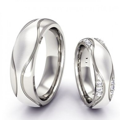 Обручальные кольца 195/1 | 195/2-C4824 - Ювелирный салон Carat Plus