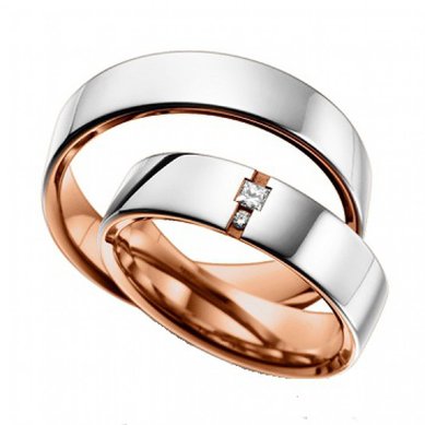 Обручальные кольца 124/1 | 124/2-C4914 - Ювелирный салон Carat Plus