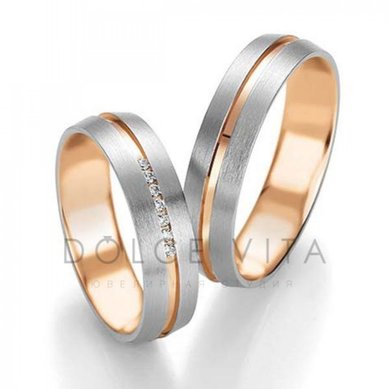 Обручальные кольца ОК1-002-D5871 - Ювелирный салон Dolce Vita