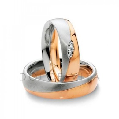 Обручальные кольца ОК1-155 | ОК1-155-D5872 - Ювелирный салон Dolce Vita